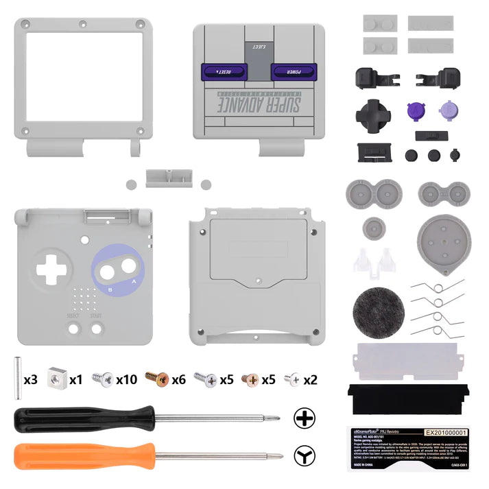 IPS Ready Full Shell Replacement for Game Boy Advance SP - Extremerate Extremerate