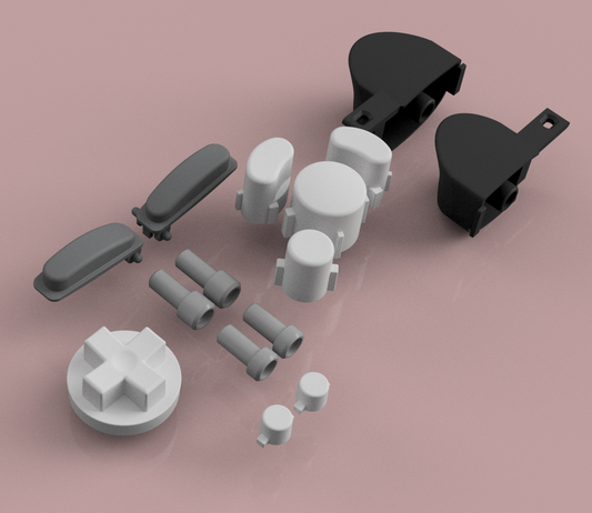GameCube Button Set - PBT and Ergonomic Triggers Hand Held Legend