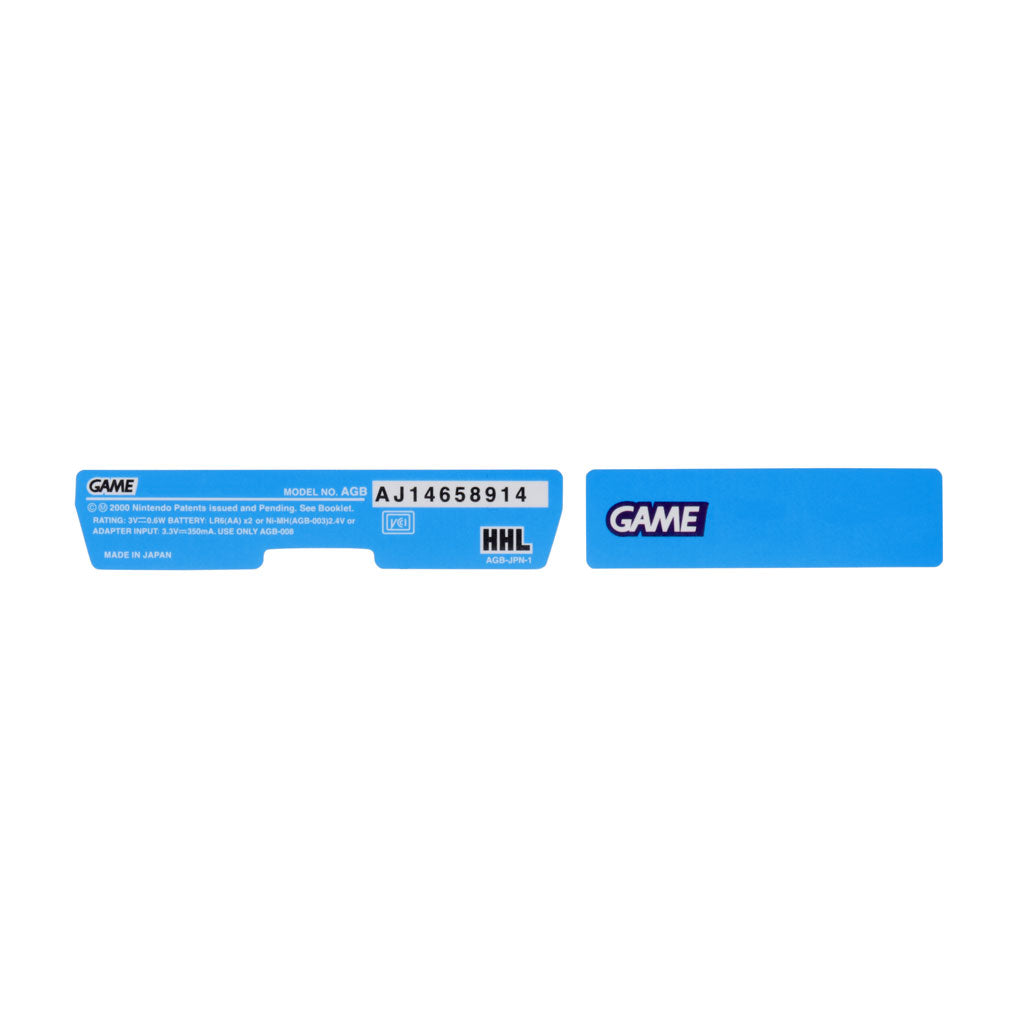 Replacement Console Sticker for Game Boy Advance - Colors Guangzhou Kinmit Barcode Technology