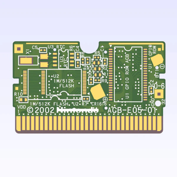 Game Boy Advance Cartridge PCB Replacement B-E05-01 Retrosix