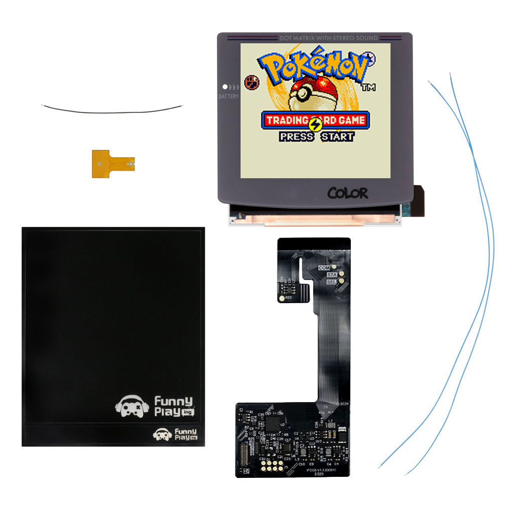 Game Boy Color Q5 IPS LCD Retro Pixel 2.0 Backlight Kit with Laminated Lens and OSD - FunnyPlaying FUNNYPLAYING