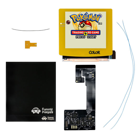 Game Boy Color Q5 IPS LCD Retro Pixel 2.0 Backlight Kit with Laminated Lens and OSD - FunnyPlaying FUNNYPLAYING