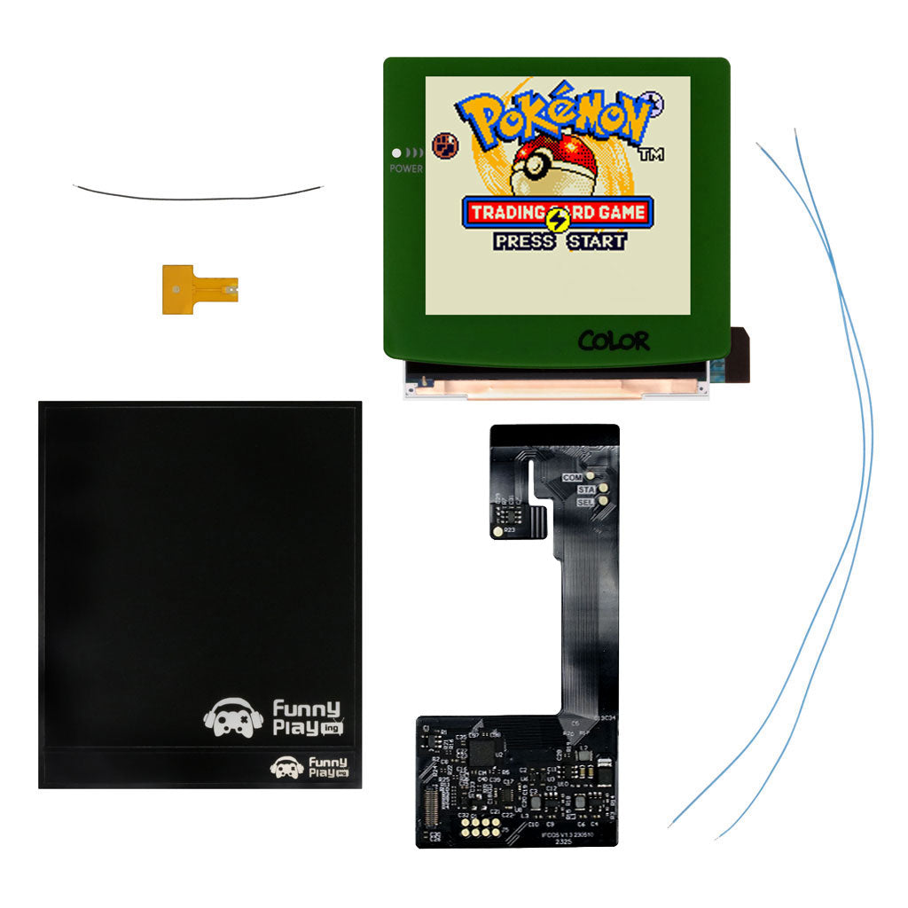 Game Boy Color Q5 IPS LCD Retro Pixel 2.0 Backlight Kit with Laminated Lens and OSD - FunnyPlaying FUNNYPLAYING