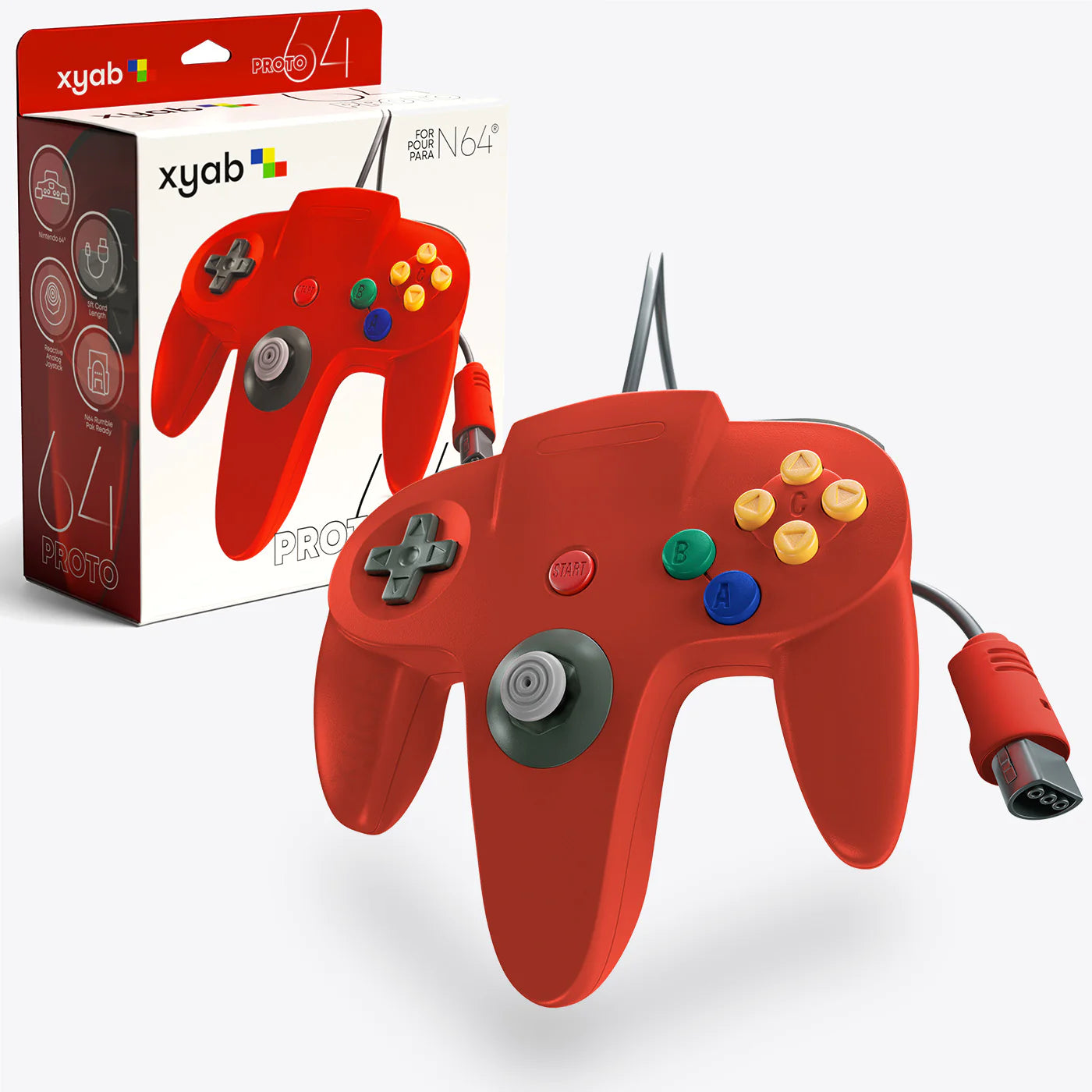 PROTO64 Wired Controller for N64 - XYAB XYAB