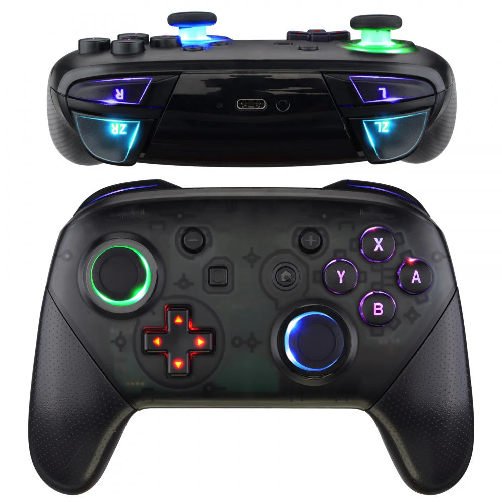 Nintendo Switch Pro Controller Clear Text Button Set - eXtremeRate - Hand Held Legend