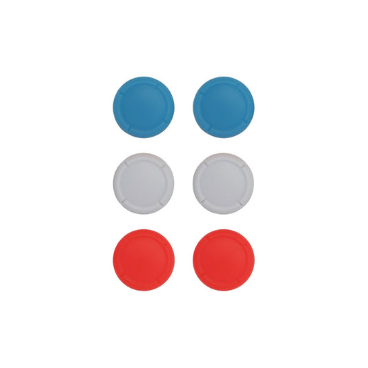 GuliKit Joy-Con Hall Stick Replacement Cap | 6 Caps | Red, Blue, White GuliKit