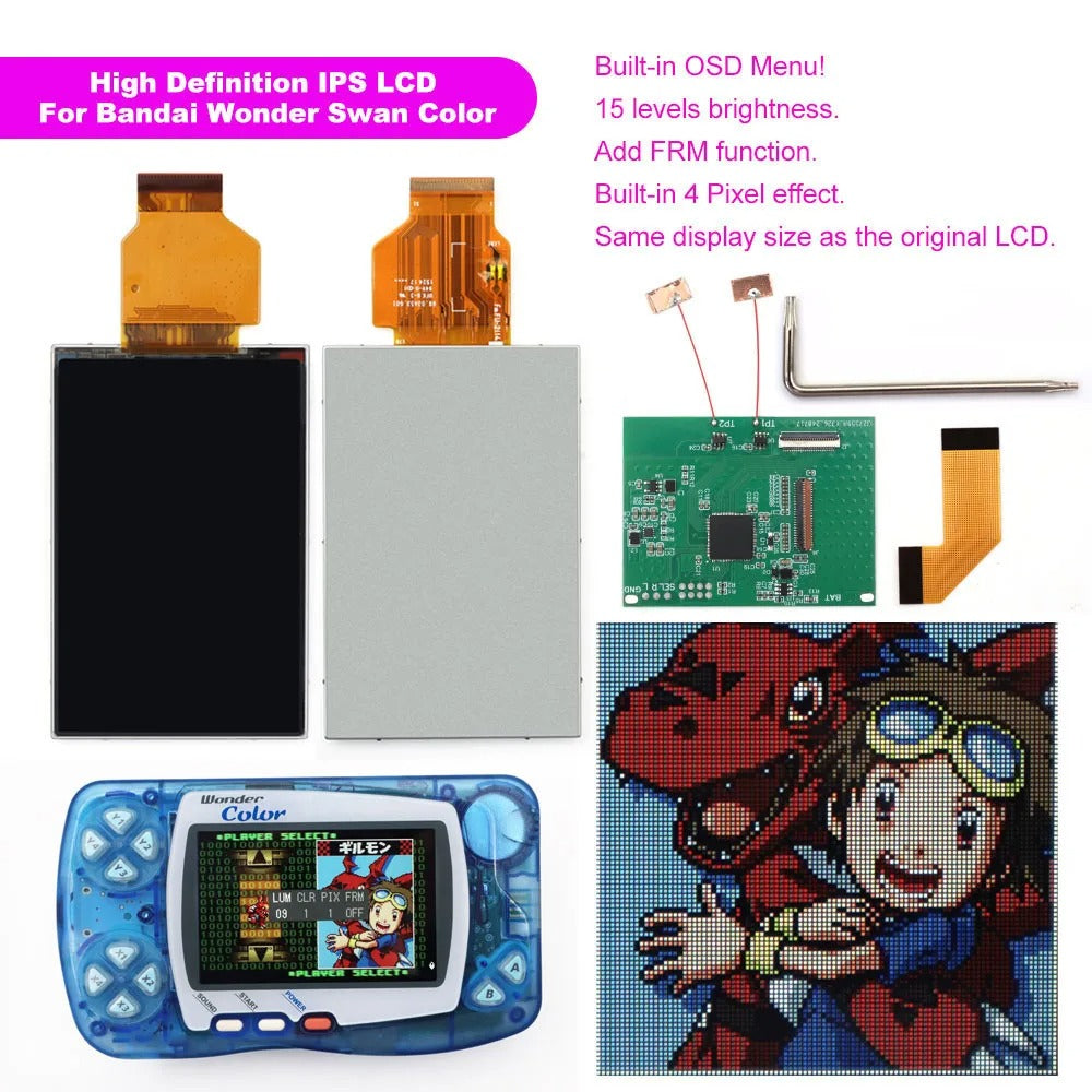 WonderSwan Color IPS LCD Kit