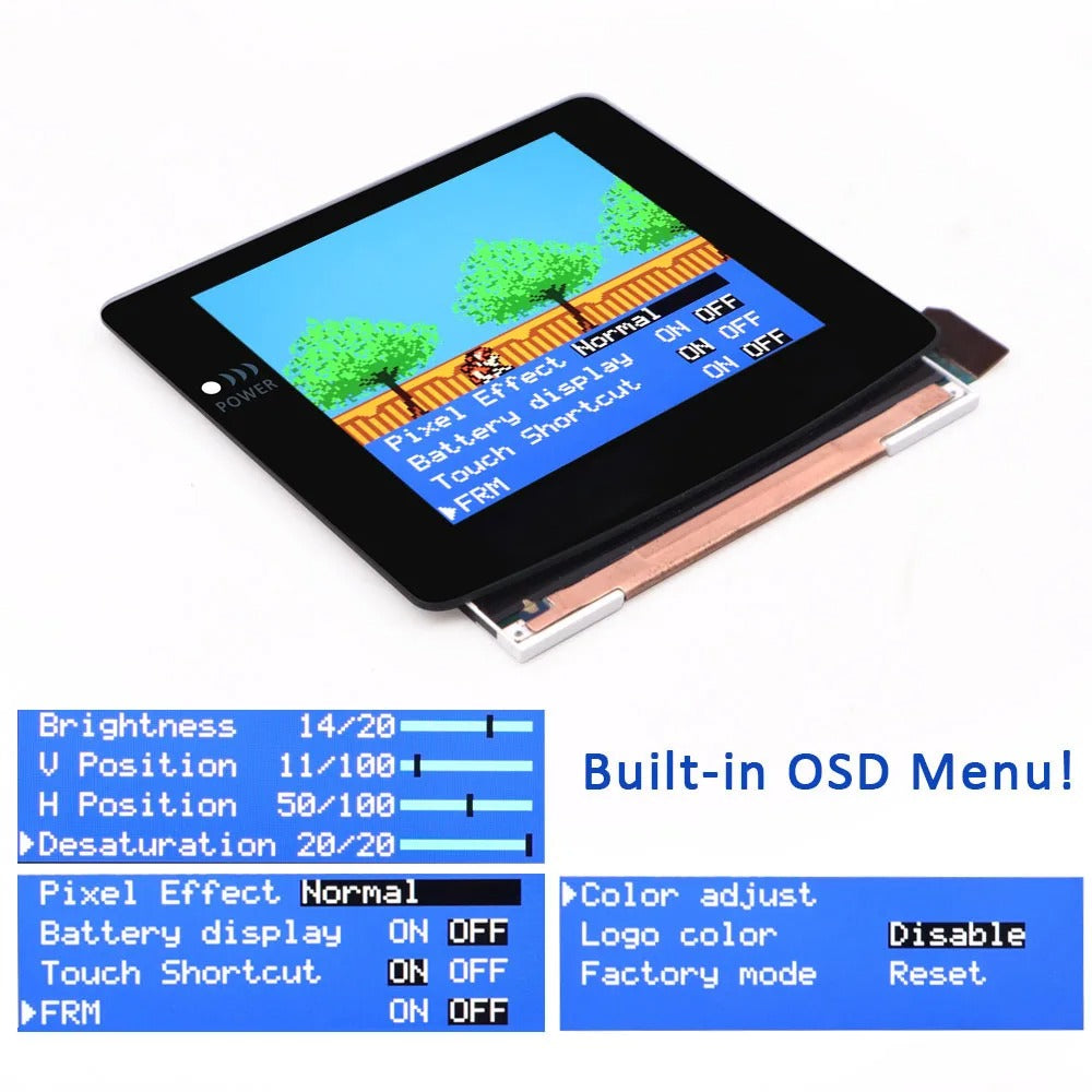 Game Boy Color Q5 IPS LCD Backlight Kit with Laminated Lens and OSD - Hispeedido - Hand Held Legend