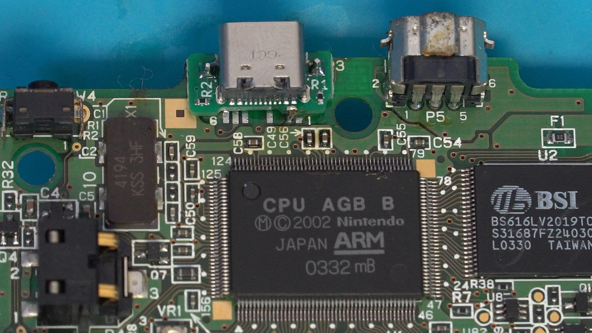USB-C Charging Mod for Game Boy Advance SP Hand Held Legend