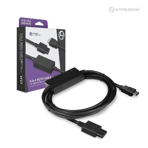 3 in 1 HDTV Cable for Gamecube / N64 / SNES Hyperkin