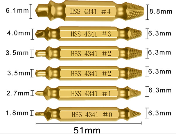 6 in 1 Screw Extractor Kit KreeAppleGame