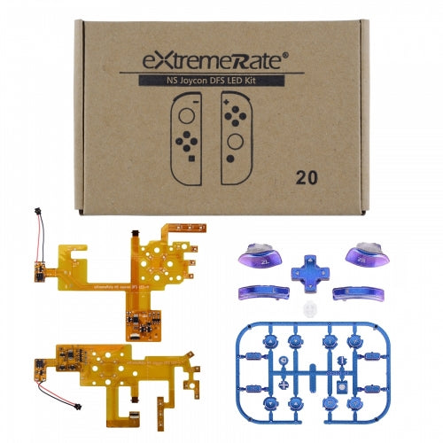 Joy-Con LED Button Kit for Nintendo Switch - Chrome Blue Purple Extremerate