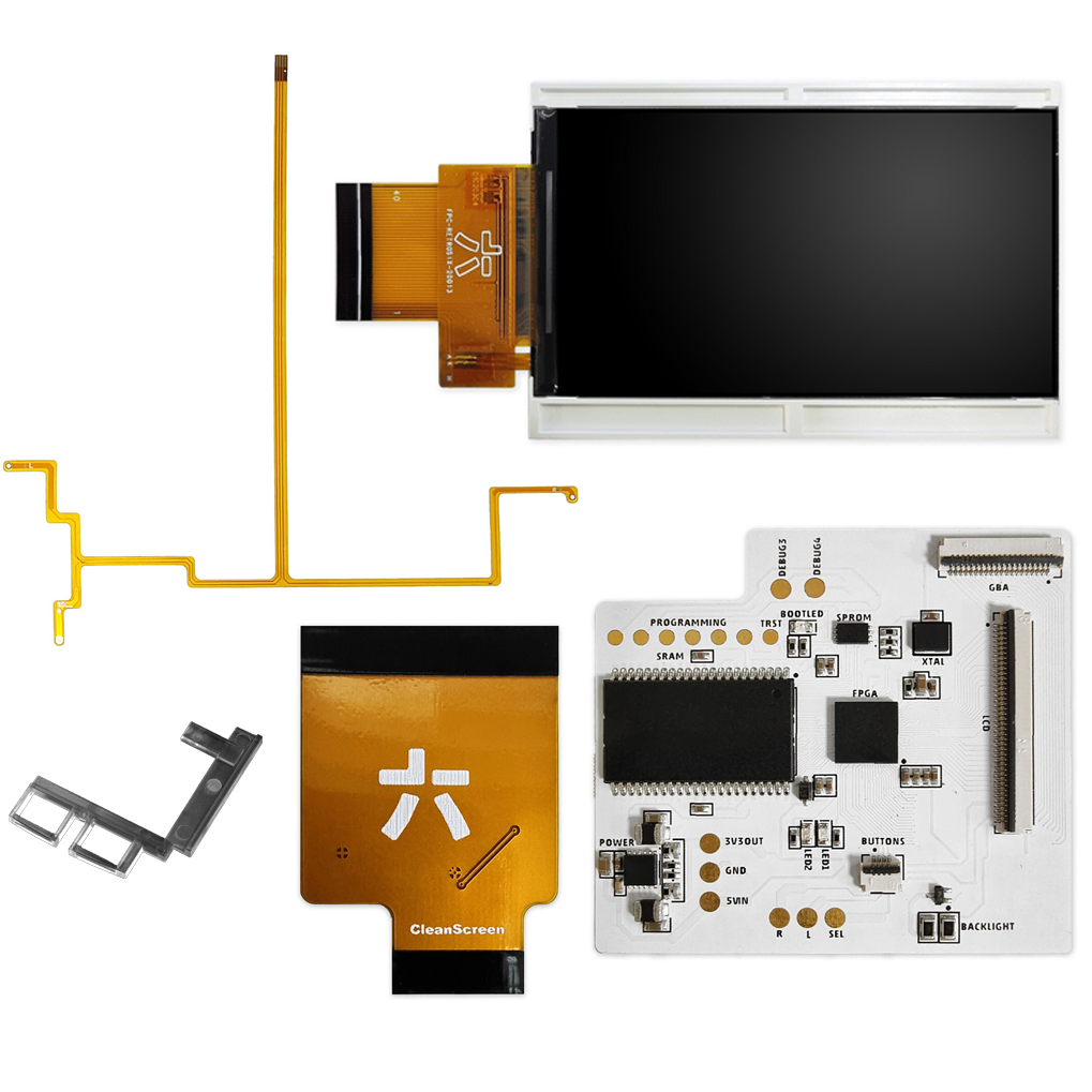 Game Boy Advance Cleanscreen Kit -RetroSix - Hand Held Legend