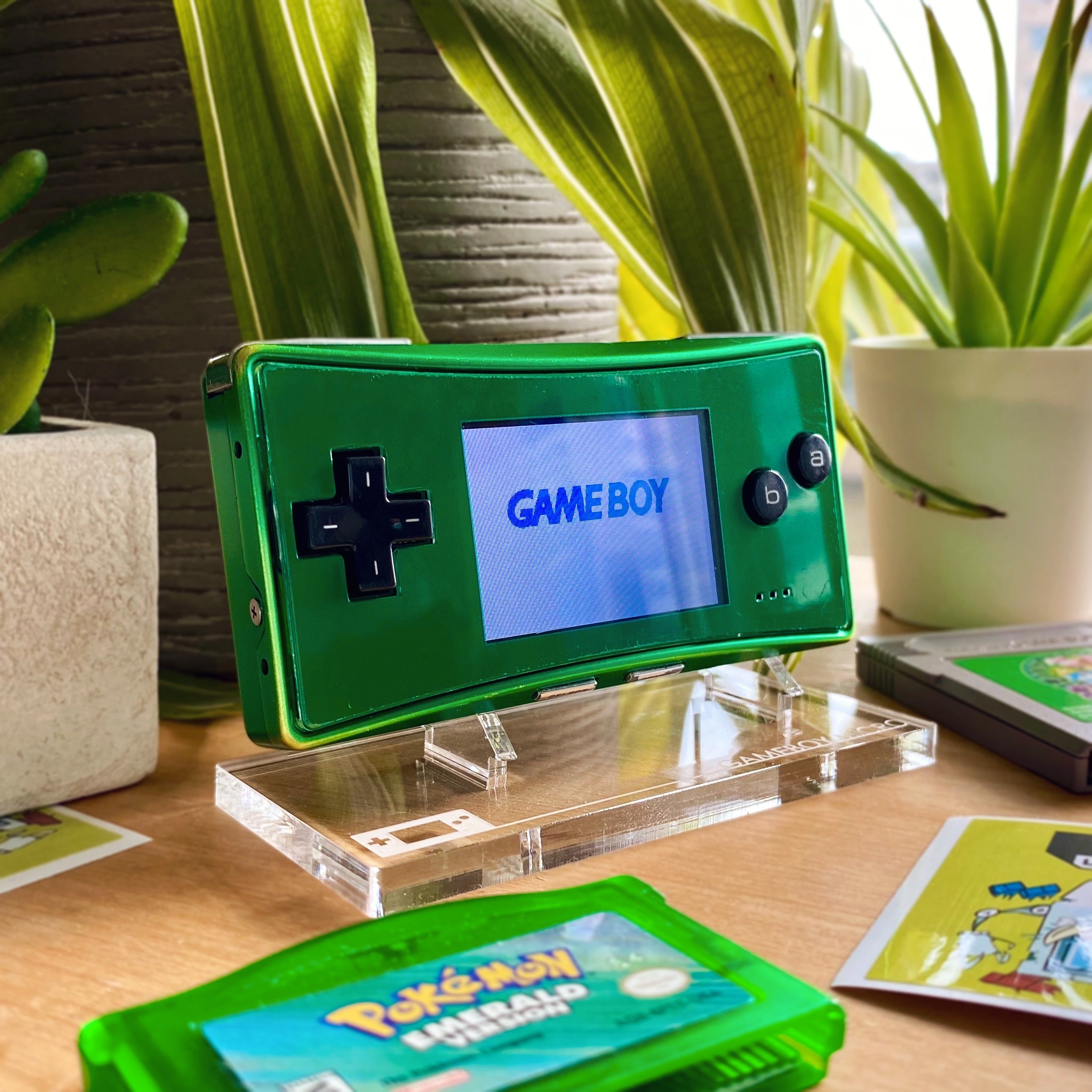 Game Boy Micro Display Stand Rose Colored Gaming