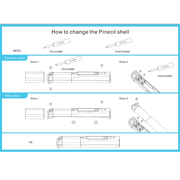 Pinecil Replacement Shell - Transparent Pinecil