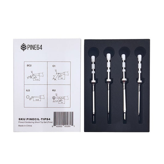 Pinecil Soldering Short Tip Set - Fine Pinecil
