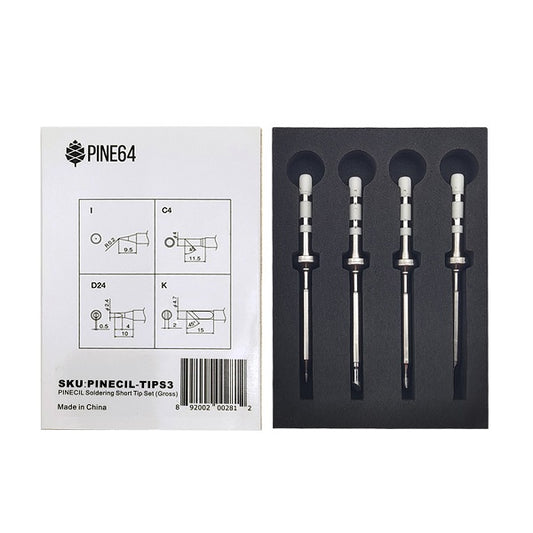 Pinecil Soldering Short Tip Set - Standard (Gross) Pinecil