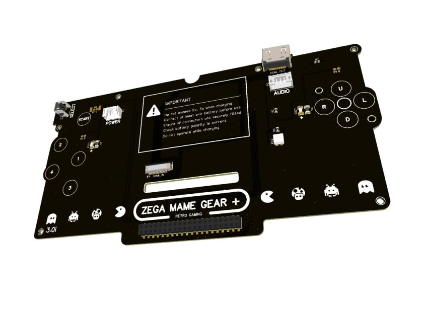 ZEGA MAME GEAR Game Gear Raspberry Pi Mod Kit Zarcade Limited