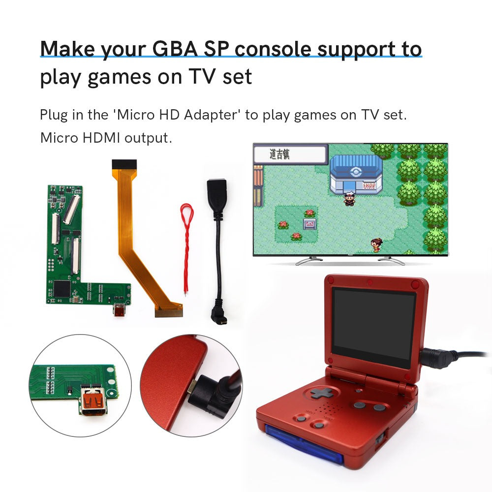 HDMI Converter for Game Boy Advance SP - HISPEEDIDO Shenzhen Speed Sources Technology Co., Ltd.