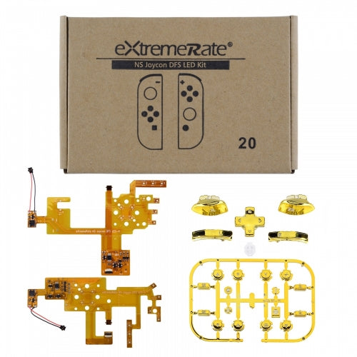 Joy-Con LED Button Kit for Nintendo Switch - Chrome Gold Extremerate