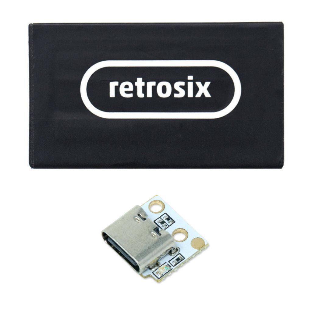 Game Boy Color CleanJuice Rechargeable Battery Module with USB-C Compatibility - RetroSix - Hand Held Legend