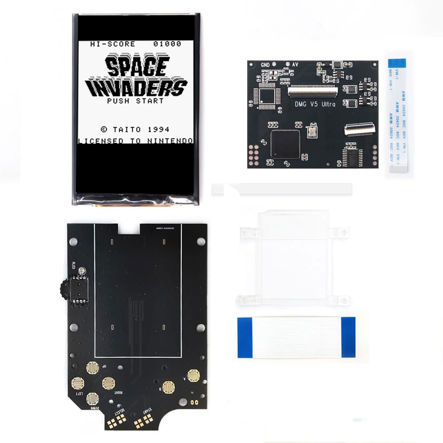 Game Boy DMG IPS LCD V5 with OSD | Backlight & Front PCB | Hand Held Legend