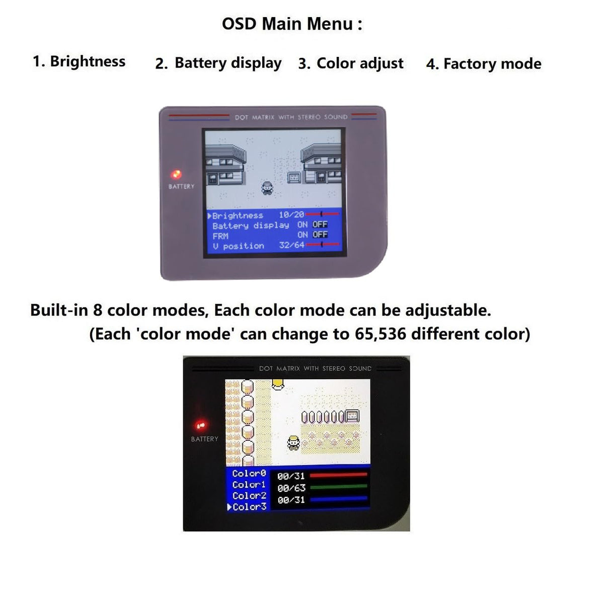 Game Boy DMG IPS LCD V5 with OSD | Backlight & Front PCB | Hand Held Legend