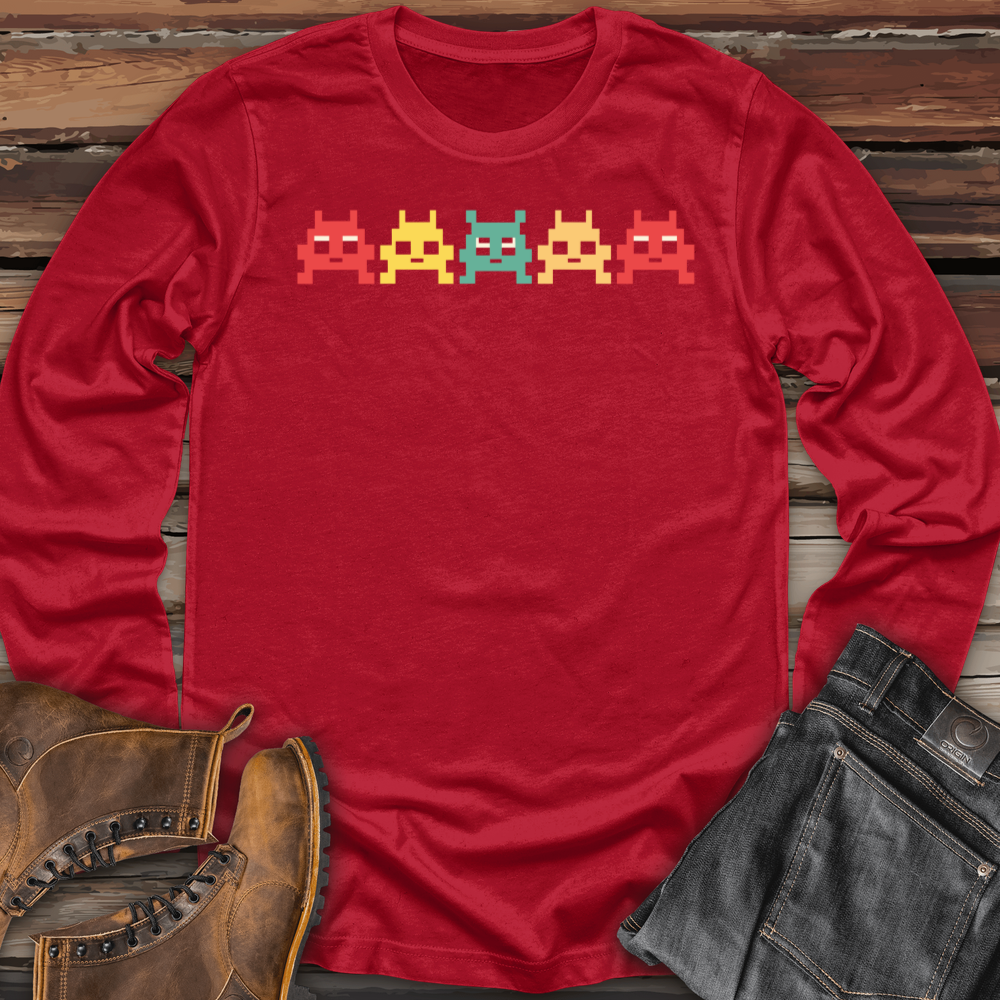 80 S Video Game Vintage Retro Arcade Long Sleeve