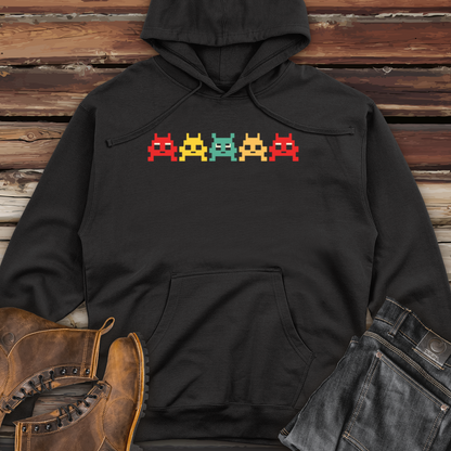 80 S Video Game Vintage Retro Arcade Midweight Hooded Sweatshirt