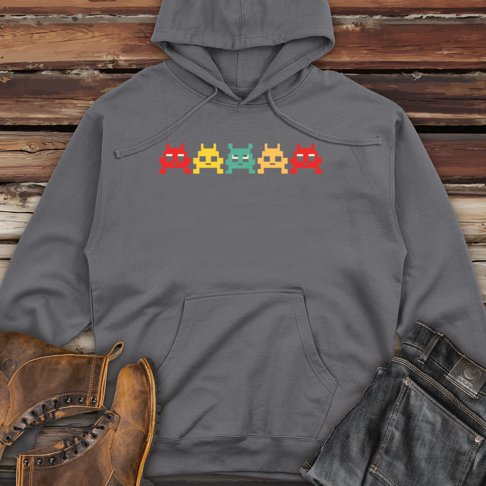 80 S Video Game Vintage Retro Arcade Midweight Hooded Sweatshirt