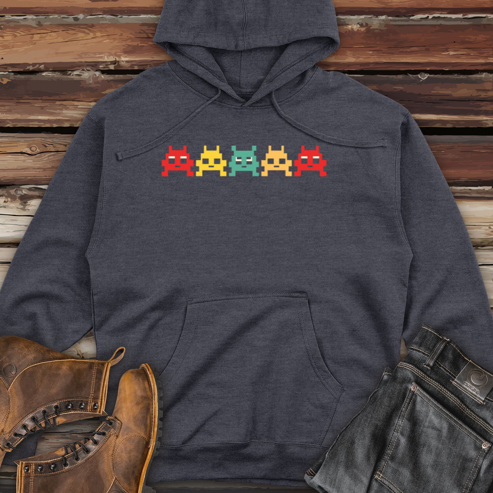 80 S Video Game Vintage Retro Arcade Midweight Hooded Sweatshirt