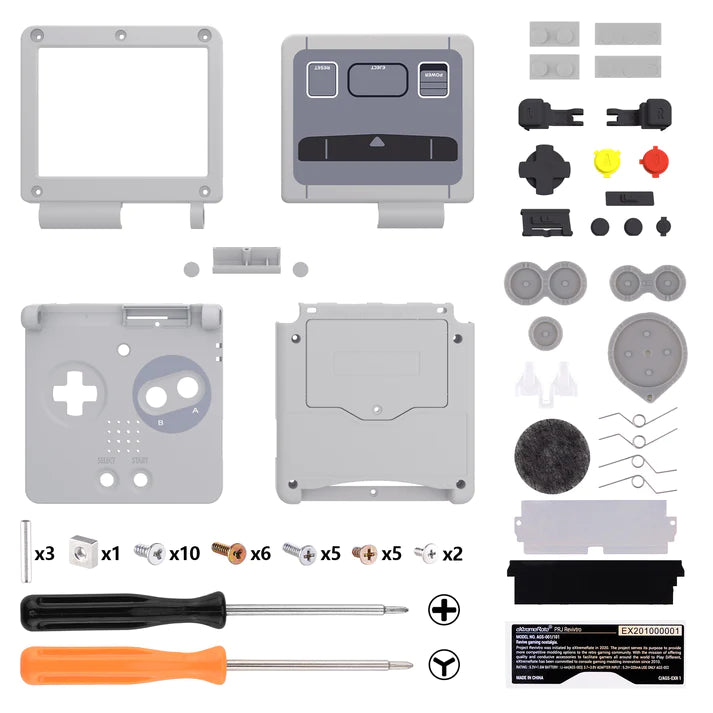 IPS Ready Full Shell Replacement for Game Boy Advance SP - Extremerate Extremerate
