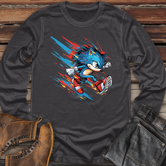 Blue Speedster Hedgehog Long Sleeve