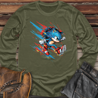 Blue Speedster Hedgehog Long Sleeve