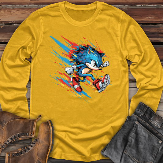 Blue Speedster Hedgehog Long Sleeve