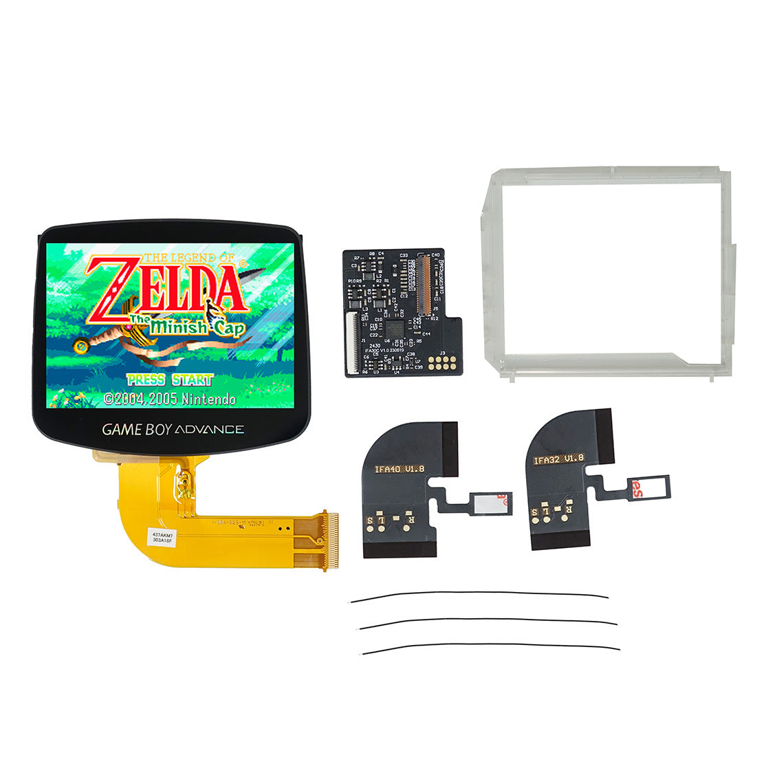 Game Boy Advance 3.0 Inch IPS LCD Backlight Kit M2 with Laminated Lens and OSD - FunnyPlaying