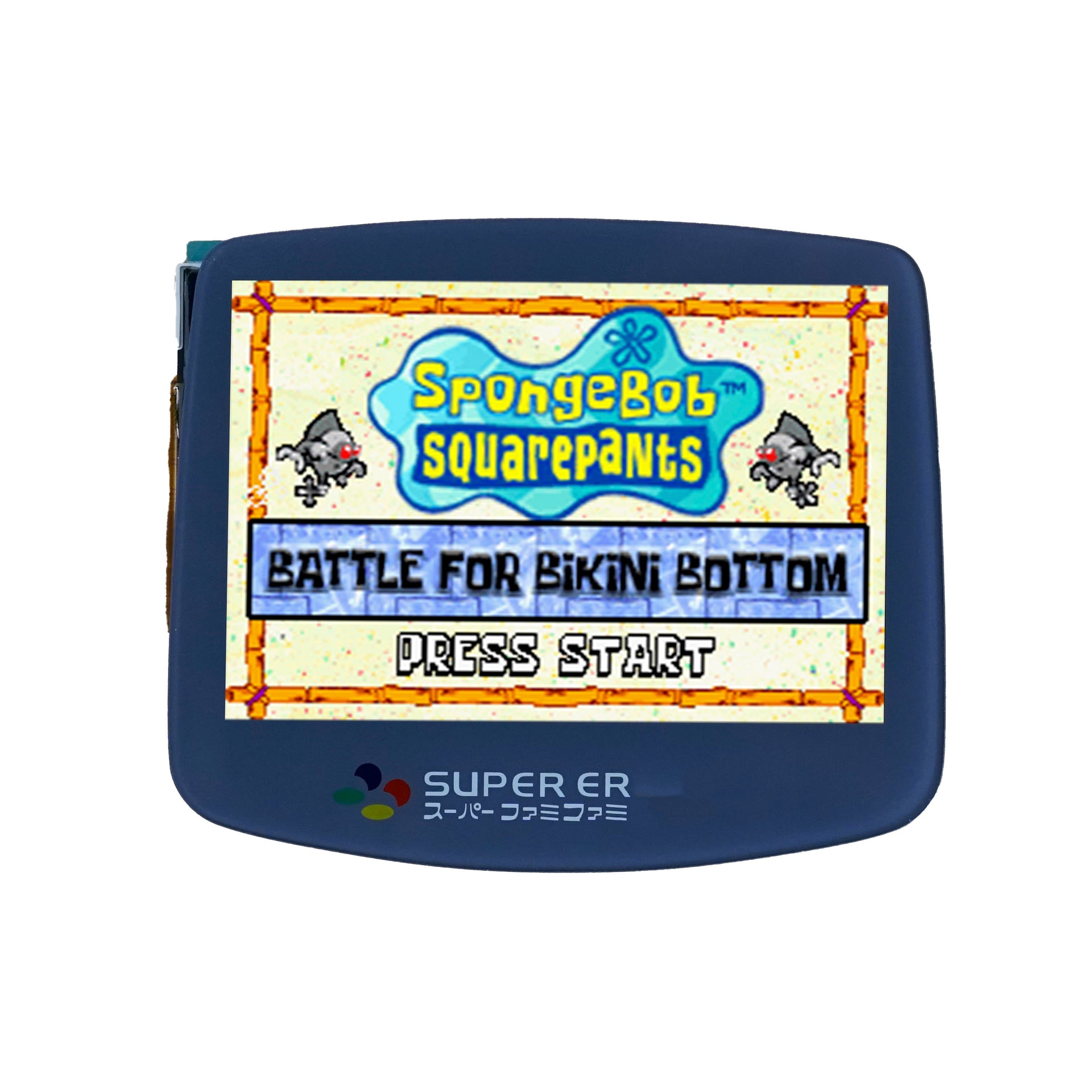 Game Boy Advance (Game Boy Advance) IPS LCD Crystal Blue x Chrome Gold