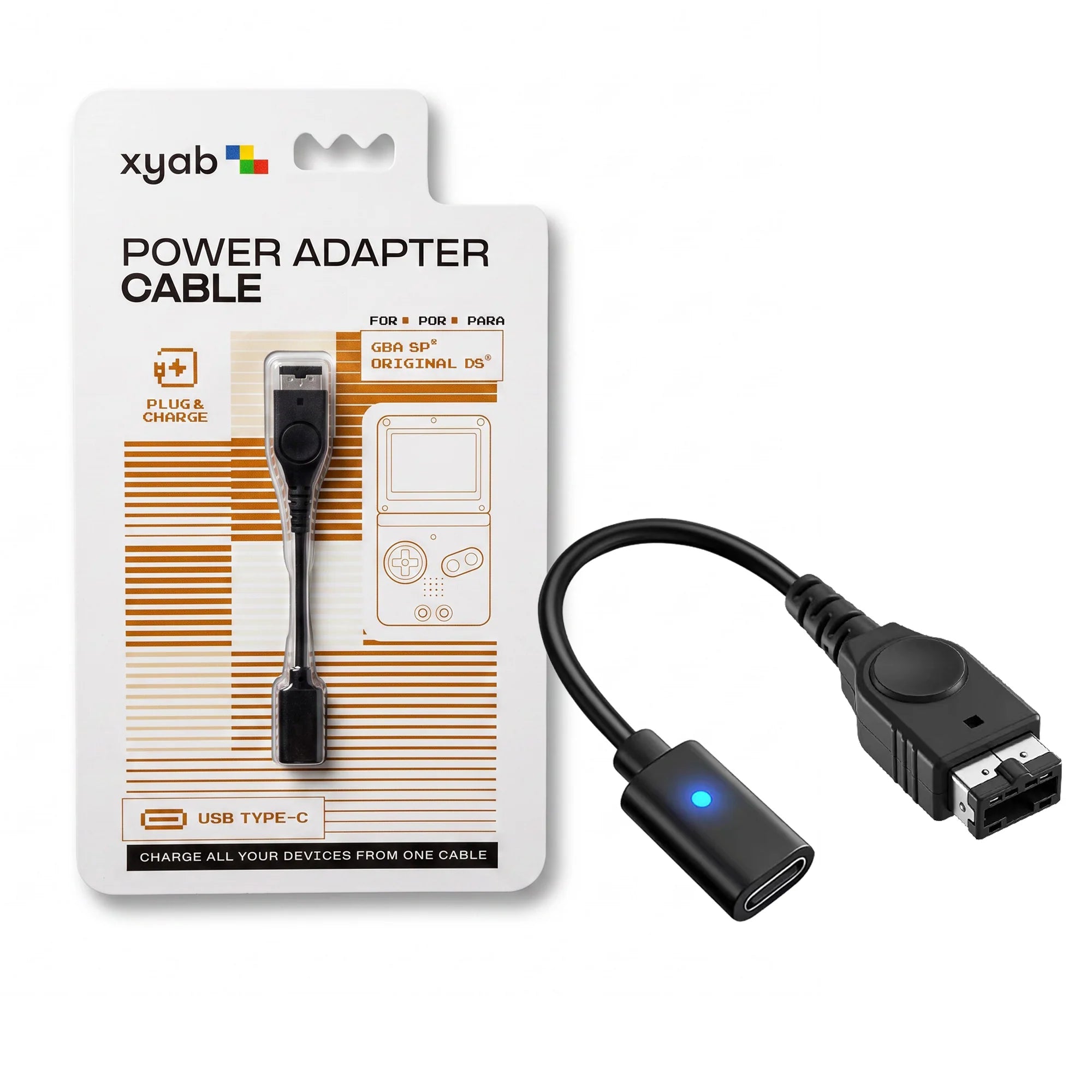 USB-C Power Adapter Cable - Game Boy Advance SP - XYAB