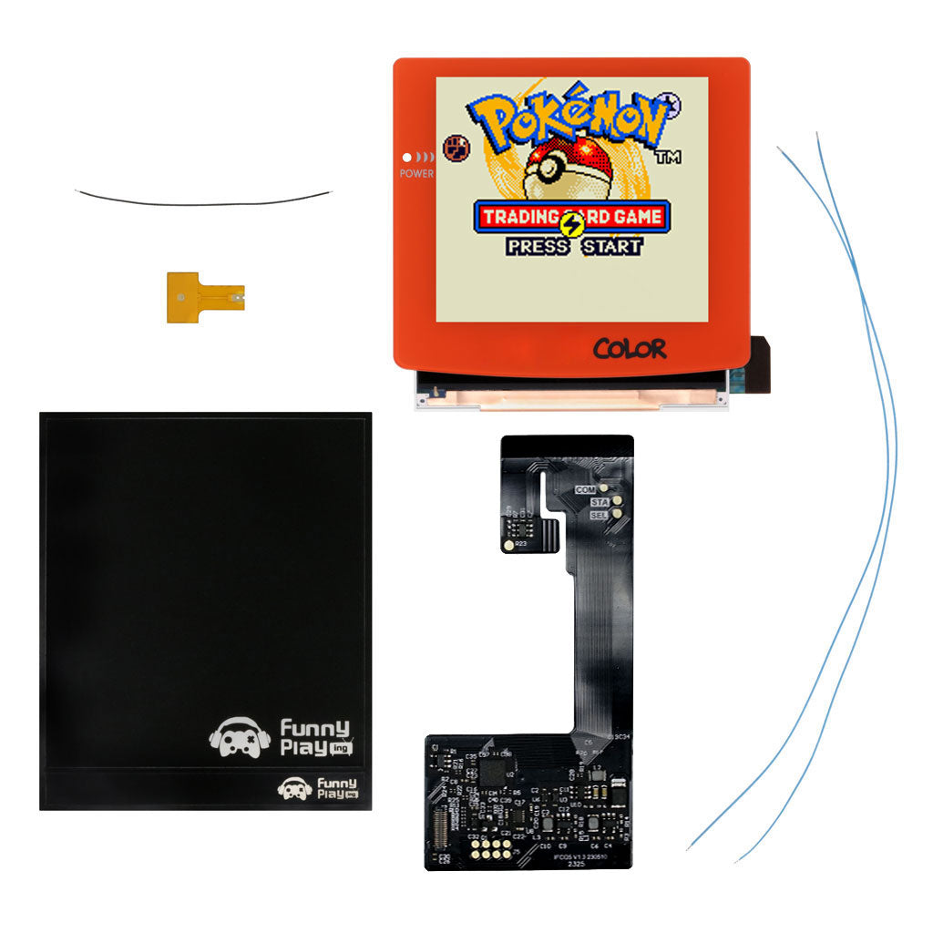 Game Boy Color Q5 IPS LCD Retro Pixel 2.0 Backlight Kit with Laminated Lens and OSD - FunnyPlaying FUNNYPLAYING