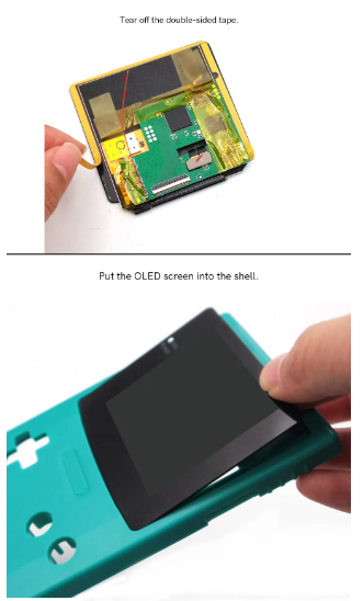 Game Boy Color Laminated AMOLED Retro Pixel Touch Screen Kit - Hispeed ...
