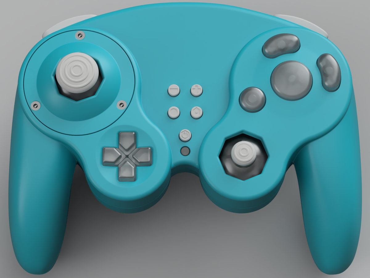 Gc Computer Controllers GC Ultimate Controller Kit - Modern GameCube Style DIY - Hand Held Legend