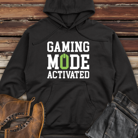 Gaming Mode Activated Midweight Hooded Sweatshirt