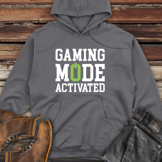 Gaming Mode Activated Midweight Hooded Sweatshirt