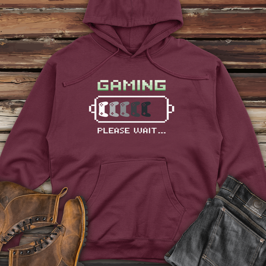 Gaming Please Wait Midweight Hooded Sweatshirt