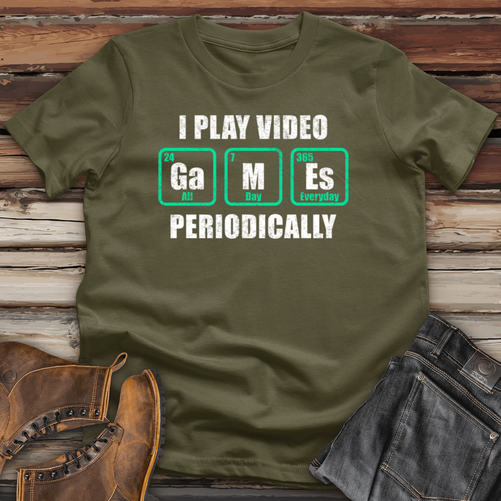 I Play Video Games Periodically Cotton Tee