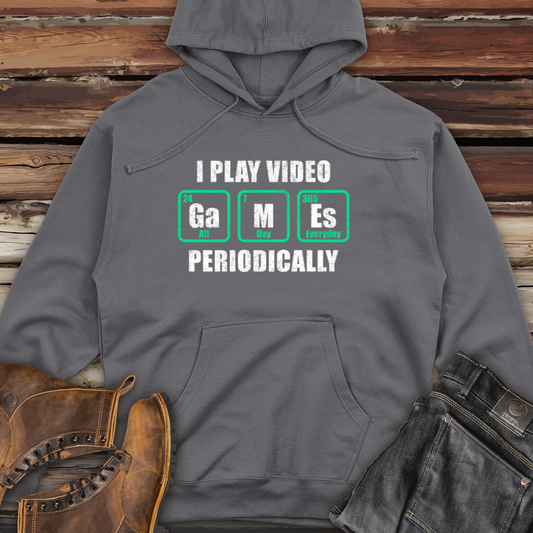 I Play Video Games Periodically Midweight Hooded Sweatshirt