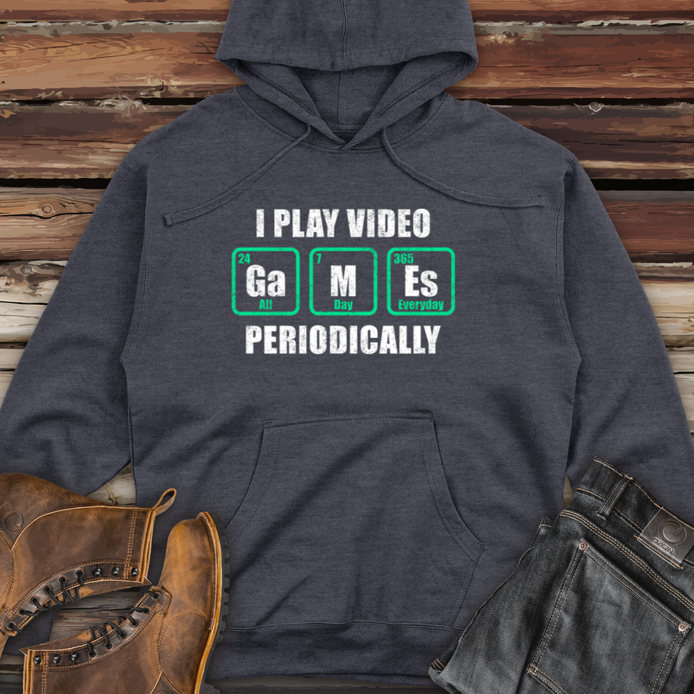 I Play Video Games Periodically Midweight Hooded Sweatshirt