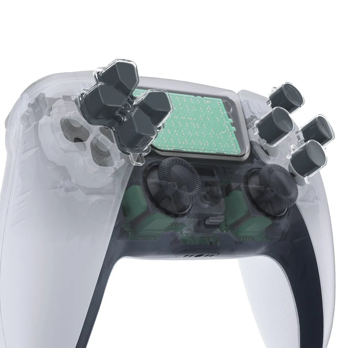 Two-Tone No Letter Imprint Dpad and Action Buttons for PS5 Controller - eXtremeRate
