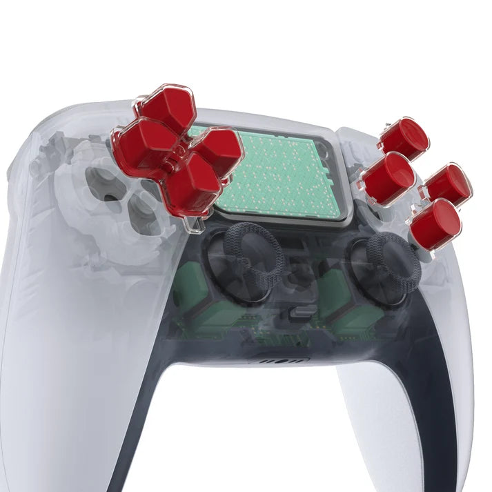 Two-Tone No Letter Imprint Dpad and Action Buttons for PS5 Controller - eXtremeRate