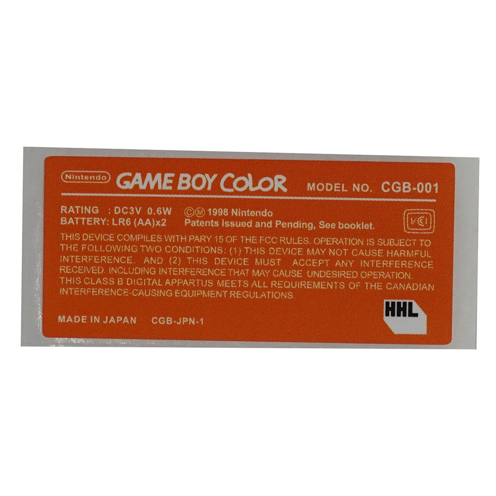 Replacement Console Sticker for Game Boy Advance - Colors | Hand Held ...